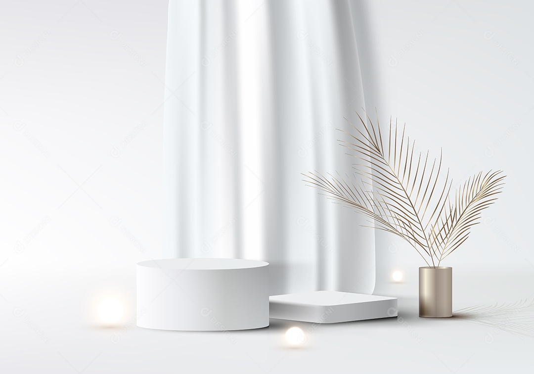 Cenário Branco Realista Ilustração Vetor EPS