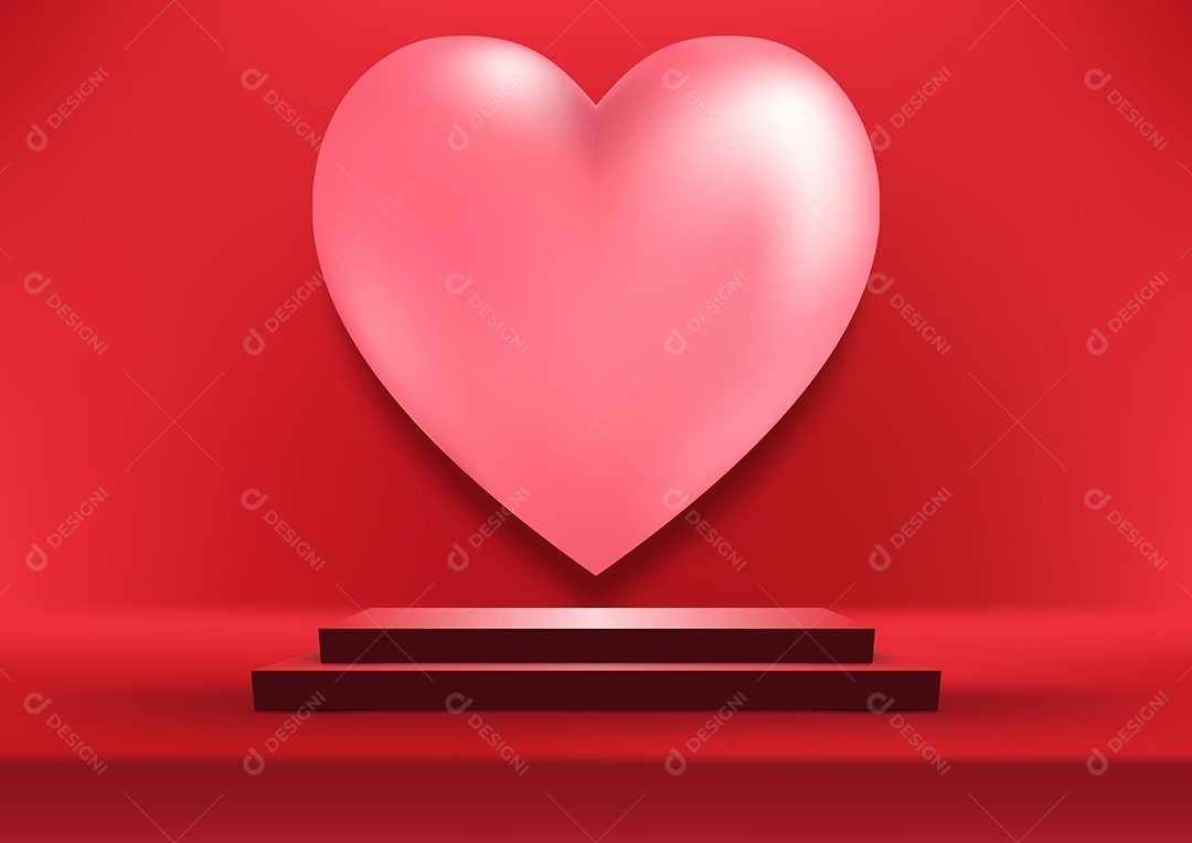 Cenário Do Amor Realista Ilustração Vetor EPS