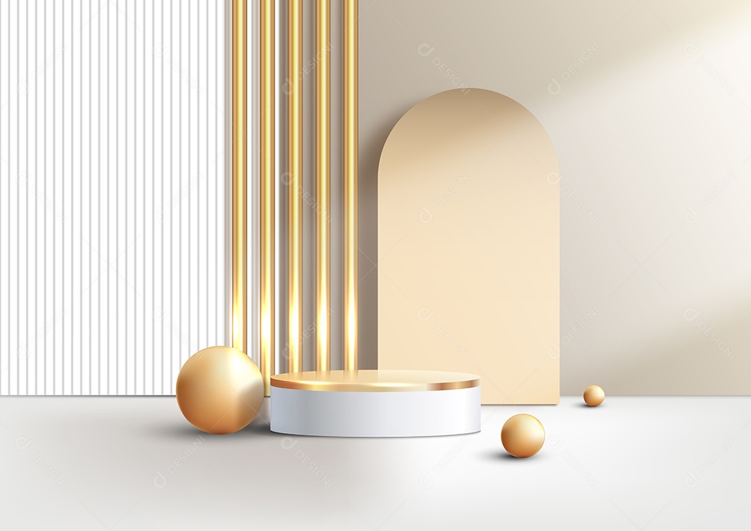 Cenário Branco Realista Ilustração Vetor EPS