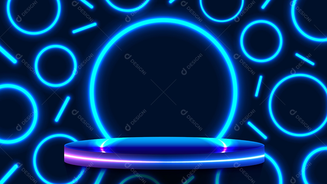 Cenário Azul Realista Ilustração Vetor EPS