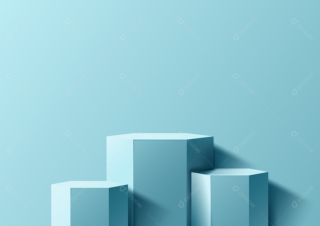 Cenário Azul Realista Ilustração Vetor EPS