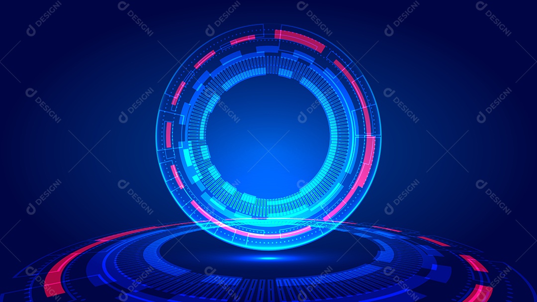 Cenário Futurista Realista Ilustração Vetor EPS