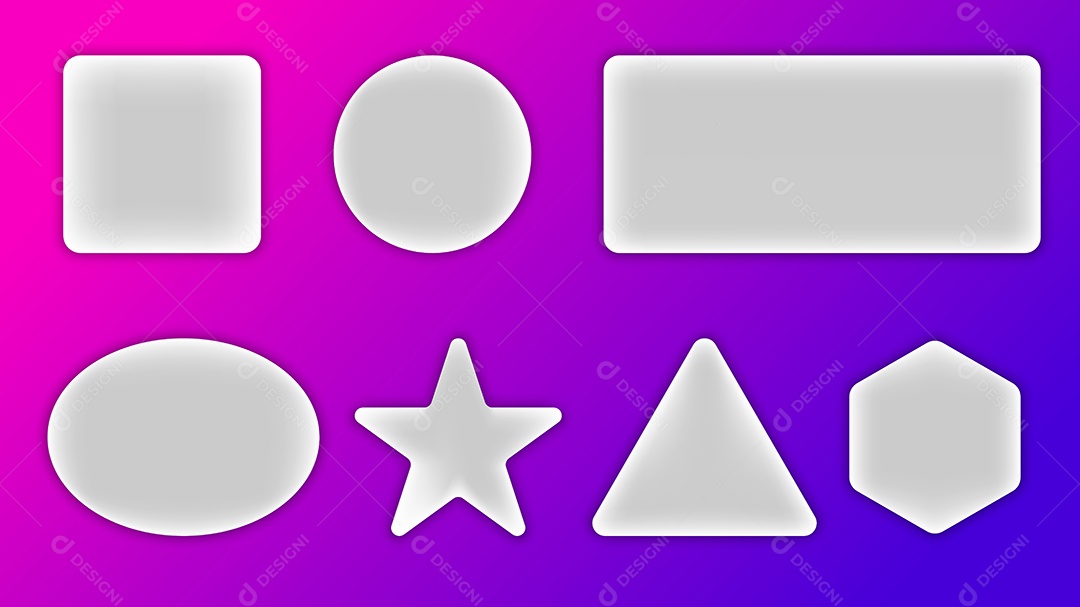 Conjunto De Formas Realista Ilustração Vetor EPS