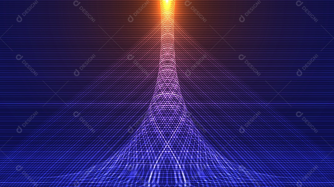 Cenário Futurista Realista Ilustração Vetor EPS