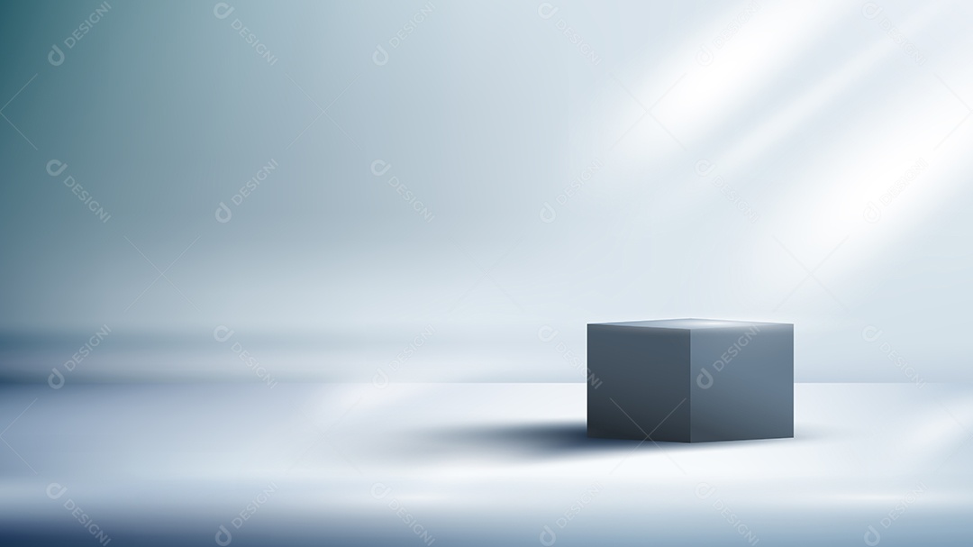 Cenário Branco Realista 3D Ilustração Vetor EPS