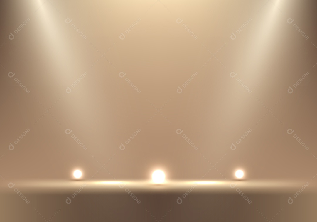 Cenário Com Luzes Realista 3D Ilustração Vetor EPS