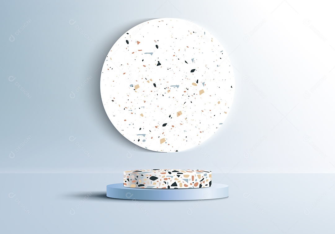 Cenário Branco Realista 3D Ilustração Vetor EPS