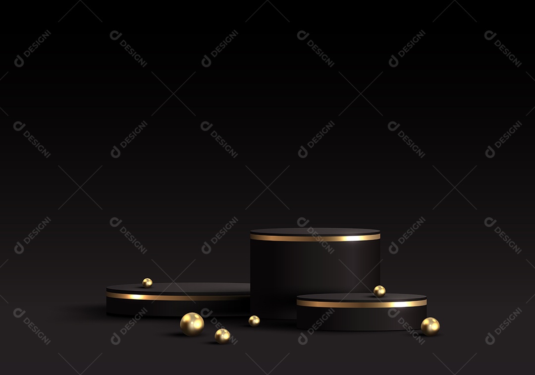 Fundo Preto Realista Ilustração Vetor EPS