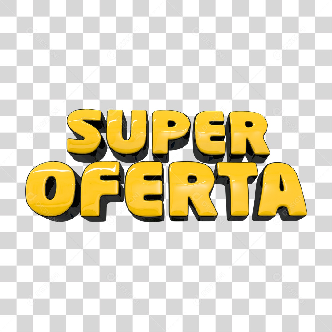 Texto 3D Super Oferta PNG Transparente