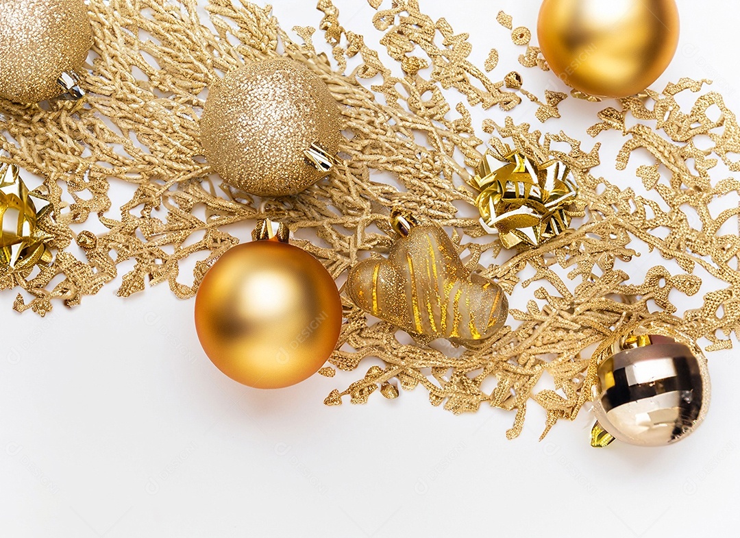 Fundo decoração de natal dourado