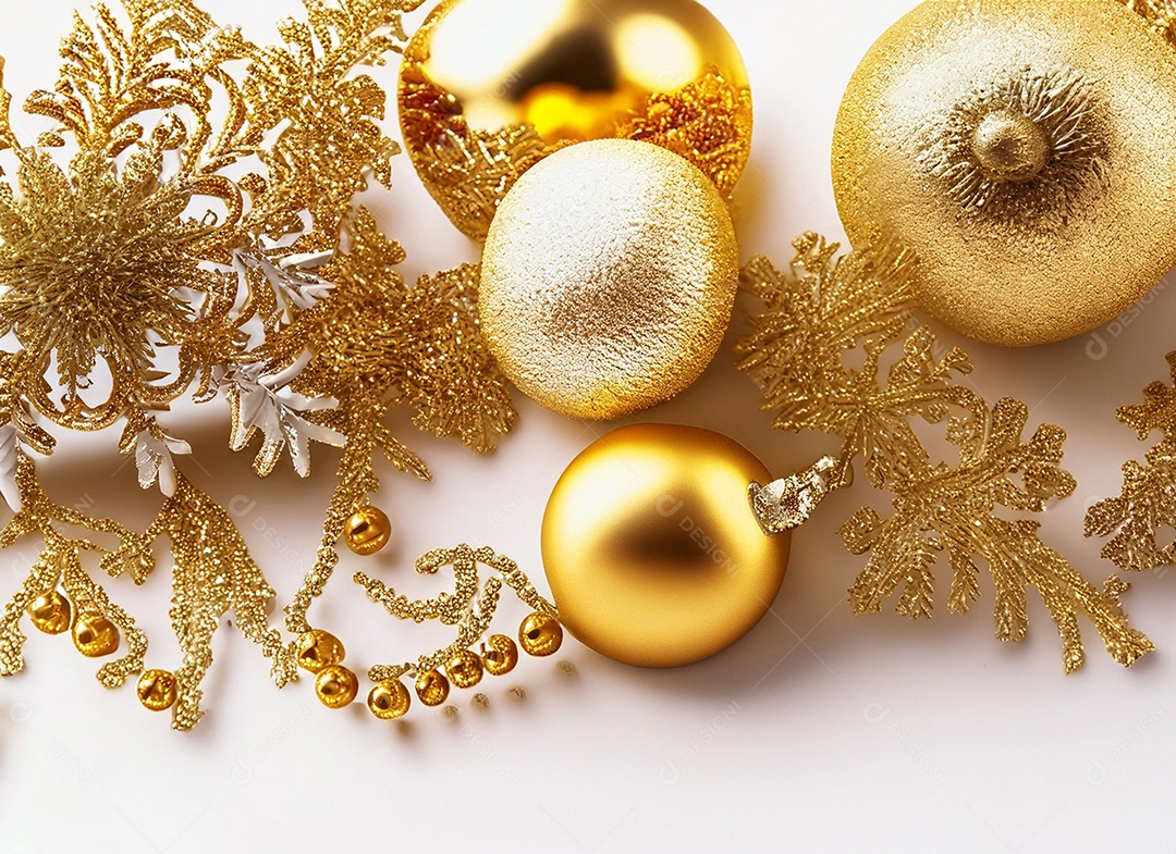 Fundo decoração de natal dourado