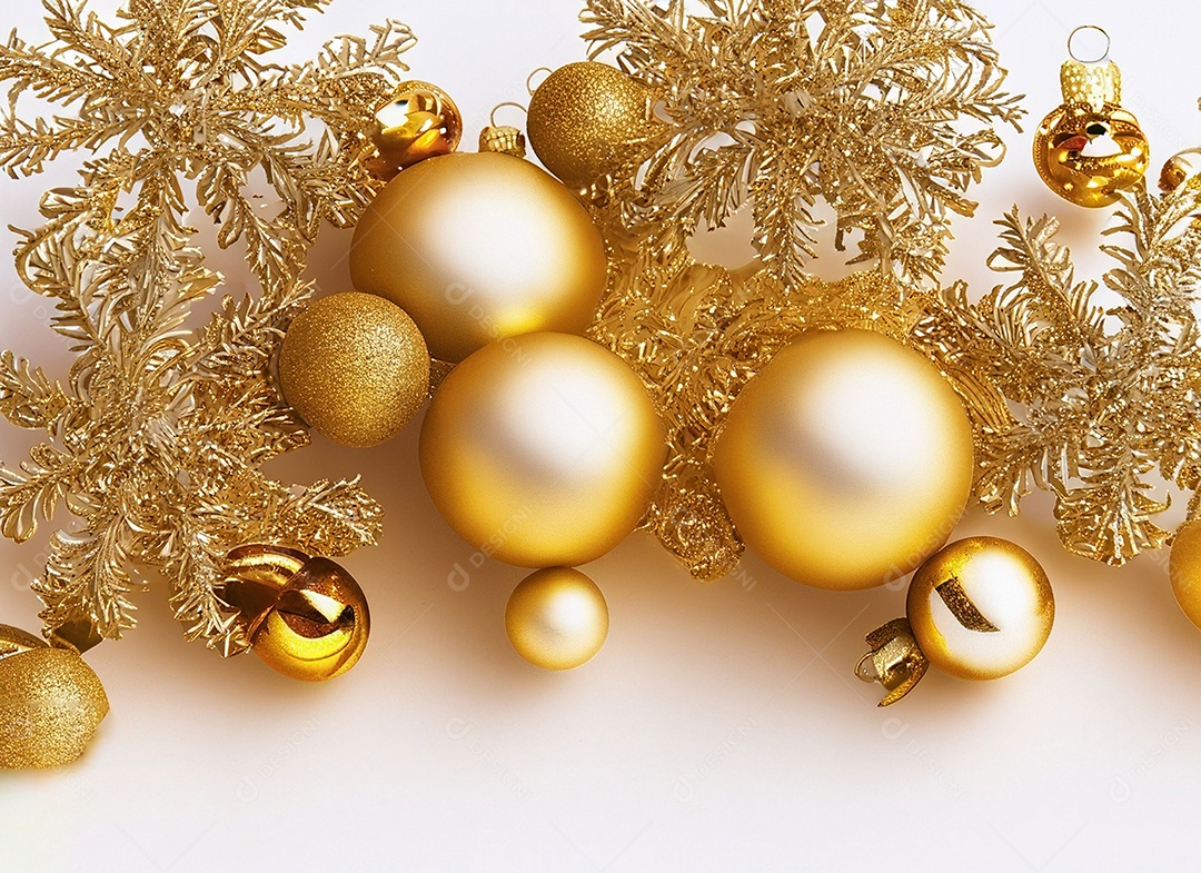 Fundo decoração de natal dourado