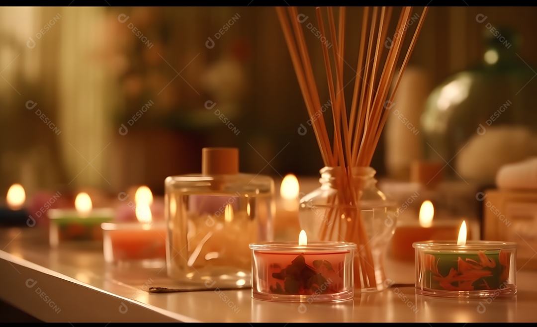 Difusor de aromas com vela em SPA