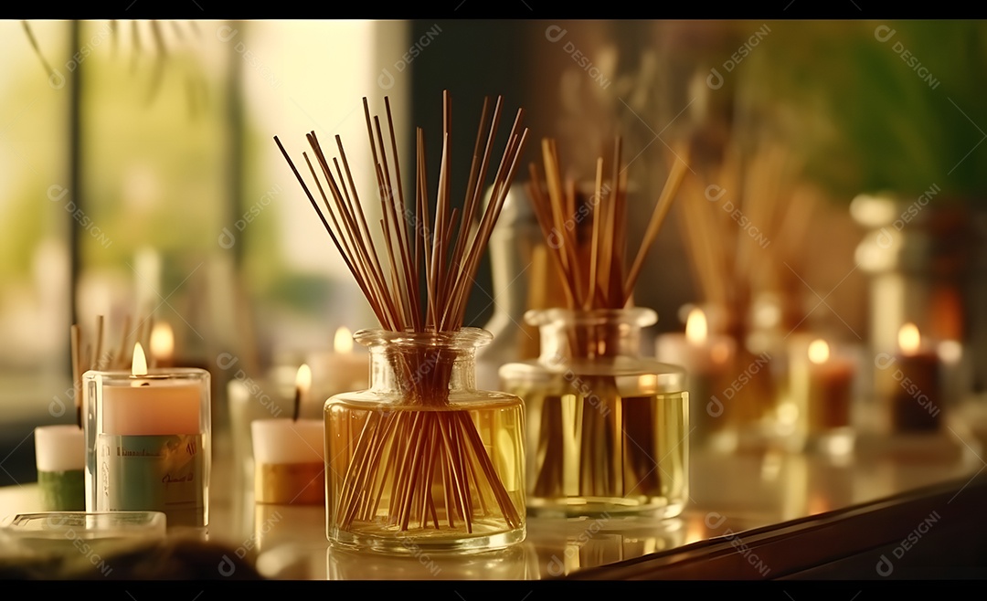 Difusor de aromas com vela em SPA