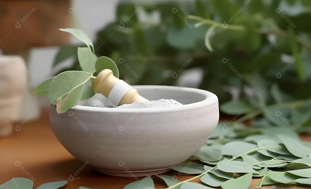 Macerado de ervas verdes para fitoterapia