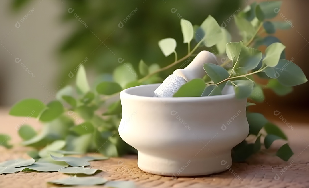 Macerado de ervas verdes para fitoterapia