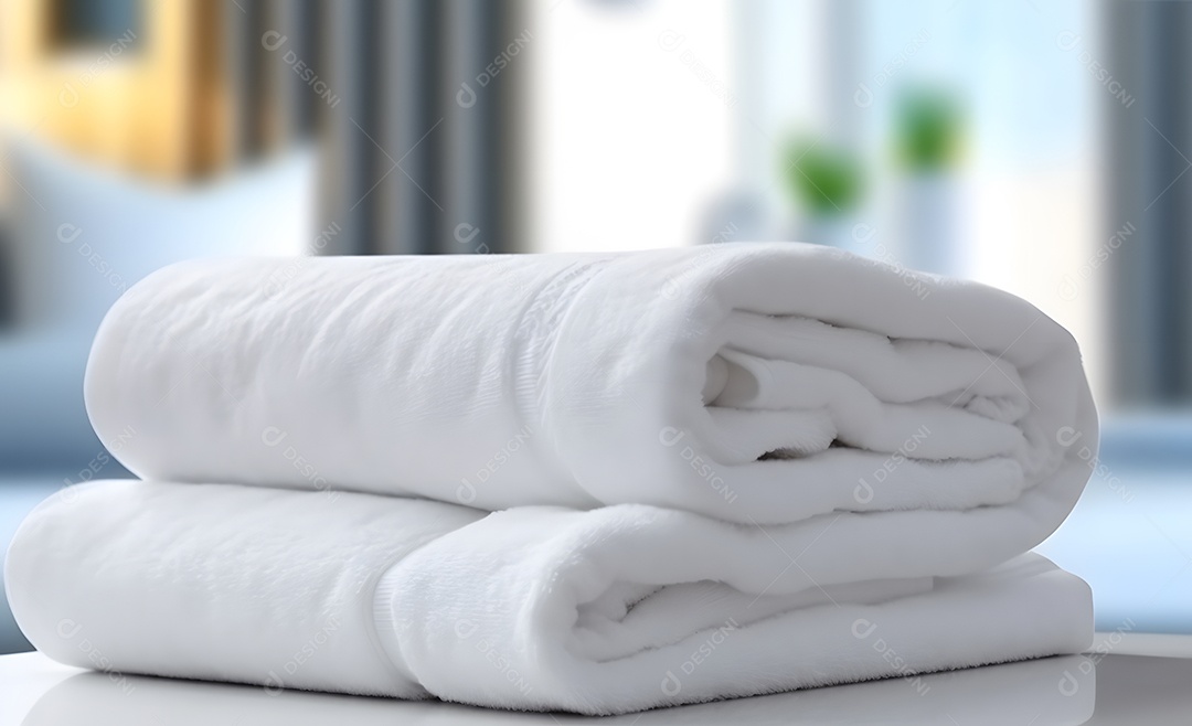 Toalhas brancas dobradas