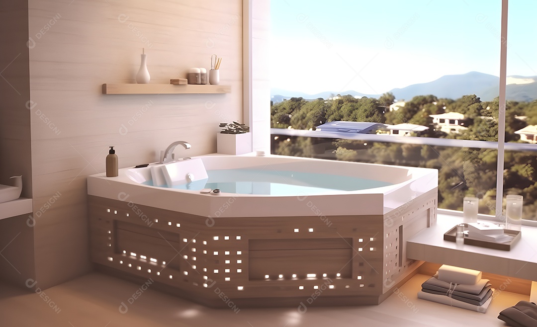 Detalhes da banheira do SPA