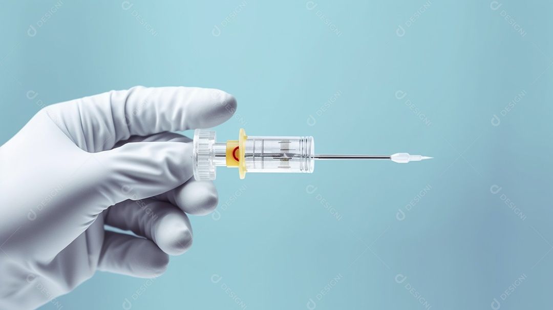 Médico segurando agulha para procedimentos médicos