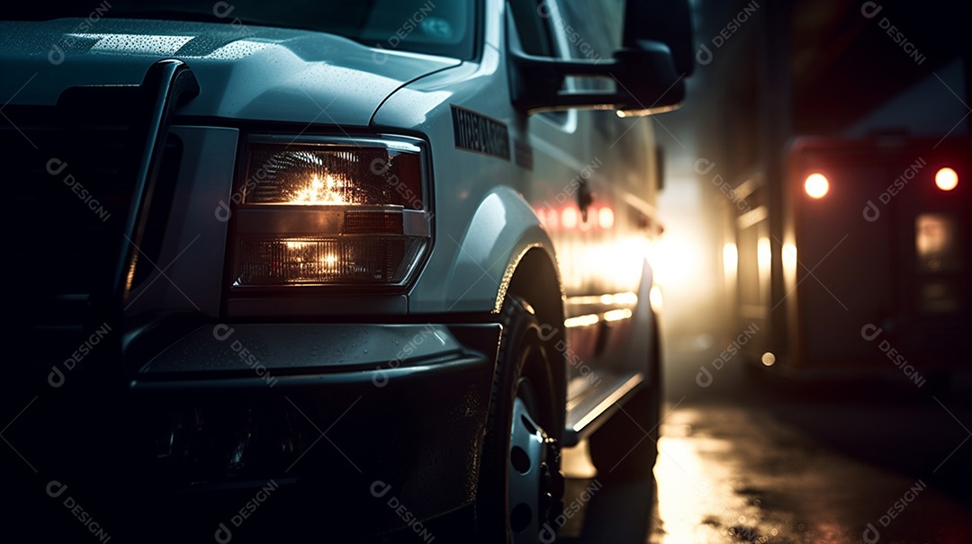 Detalhes da ambulância do hospital