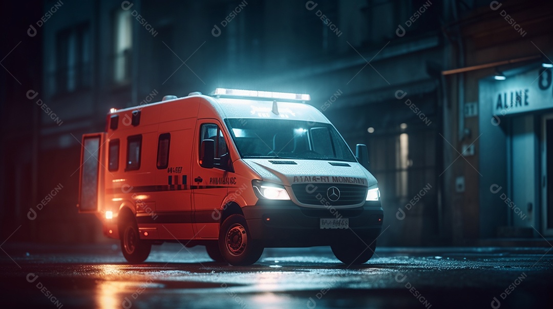 Detalhes da ambulância do hospital