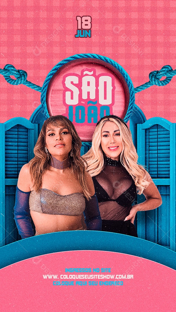 Social Media Flyer Story  Evento São João PSD Editável