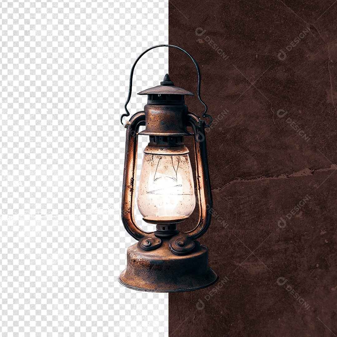 Modelo De Lamparina Elemento 3D Para Composição PSD