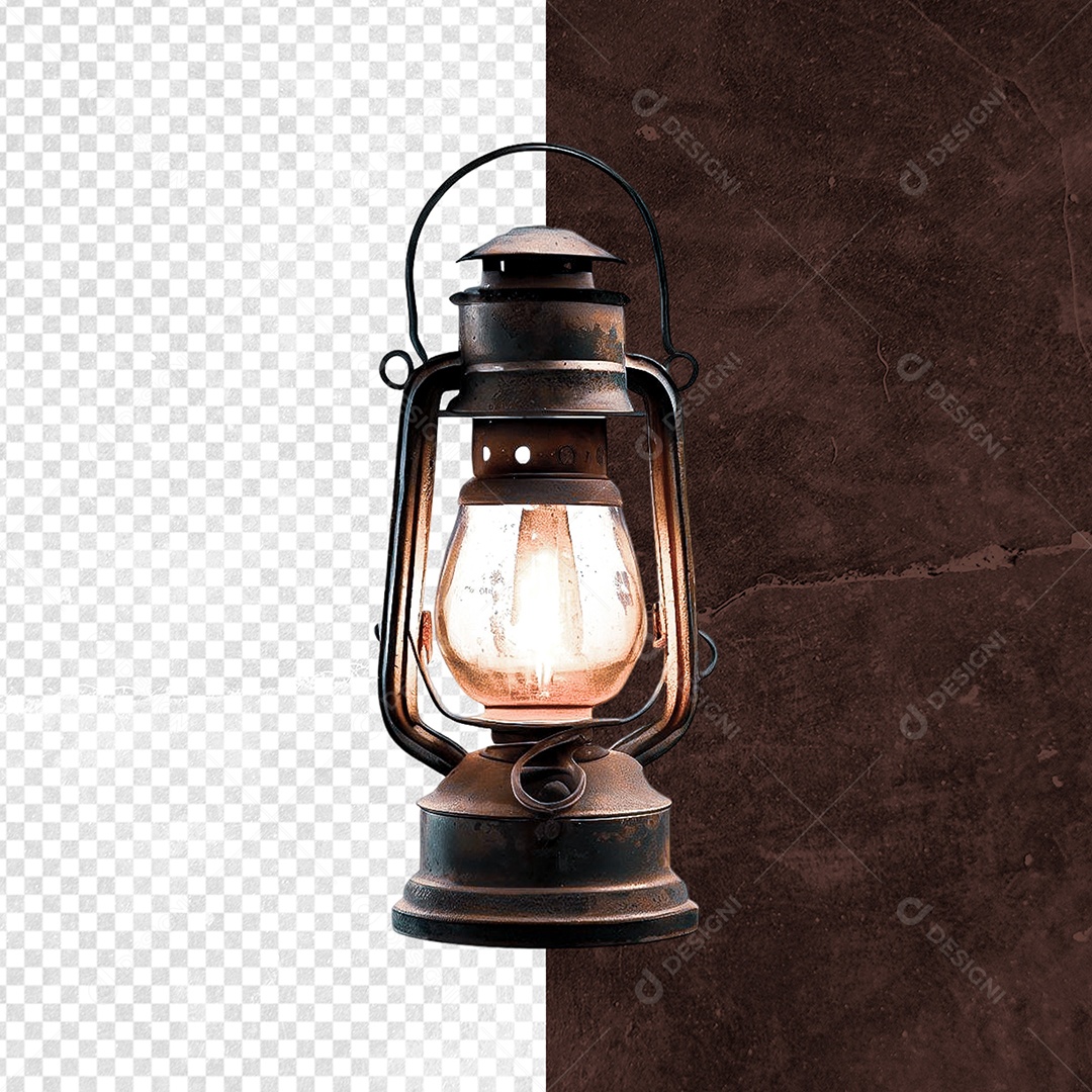 Elemento 3D Modelo De Lamparina Para Composição PSD