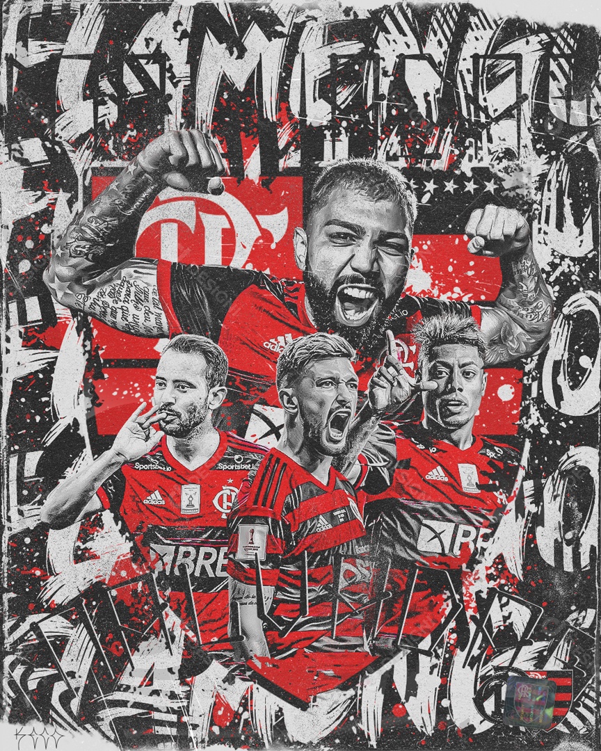 Flyer Flamengo Social Media PSD Editável