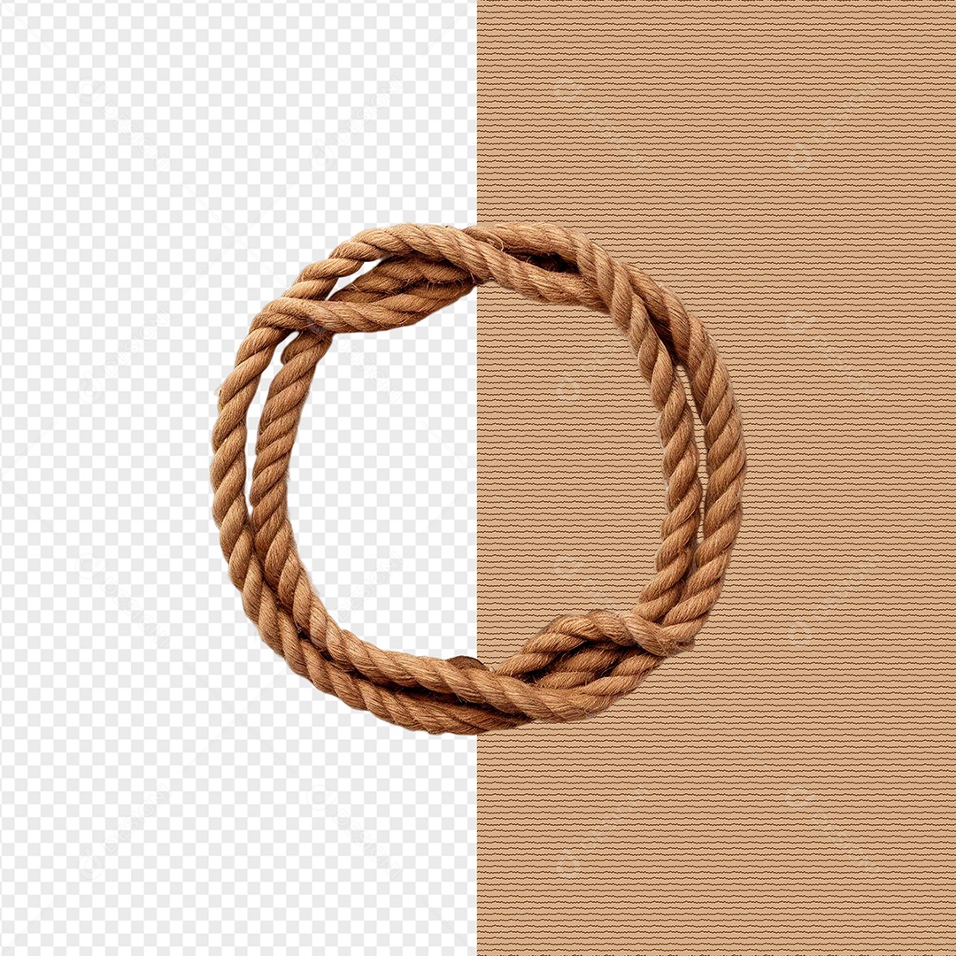 Elemento 3D Corda Circular Para Composição PSD