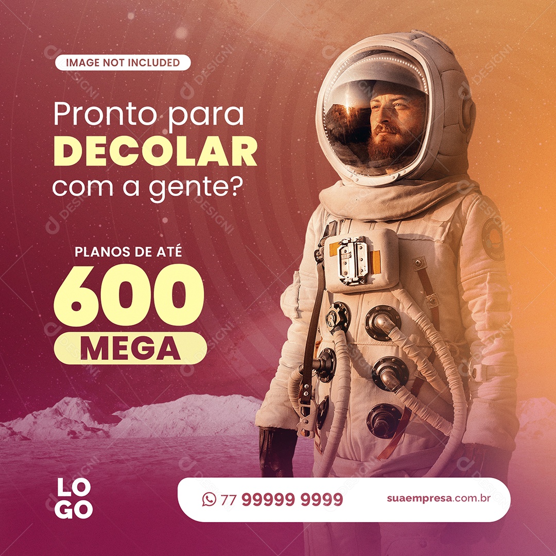 Pronto para Decolar Com a Gente Social Media PSD Editável