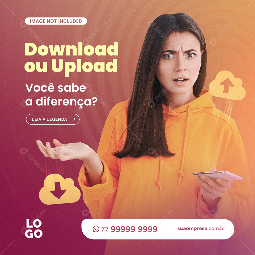 Download ou Upload Você Sabe a Diferença Social Media PSD Editável