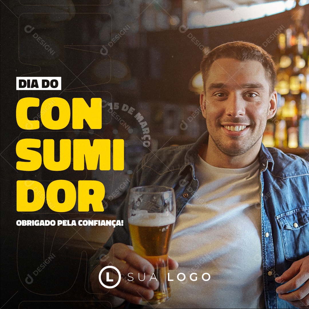 Consumidor Obrigado Pela Confiança Social Media PSD Editável