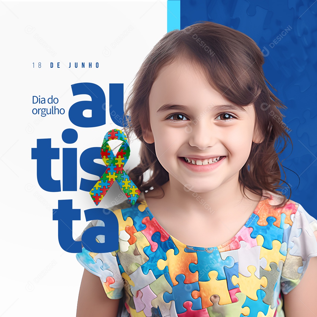Social Media Dia Mundial Do Orgulho Autista 17 De Junho PSD Editável