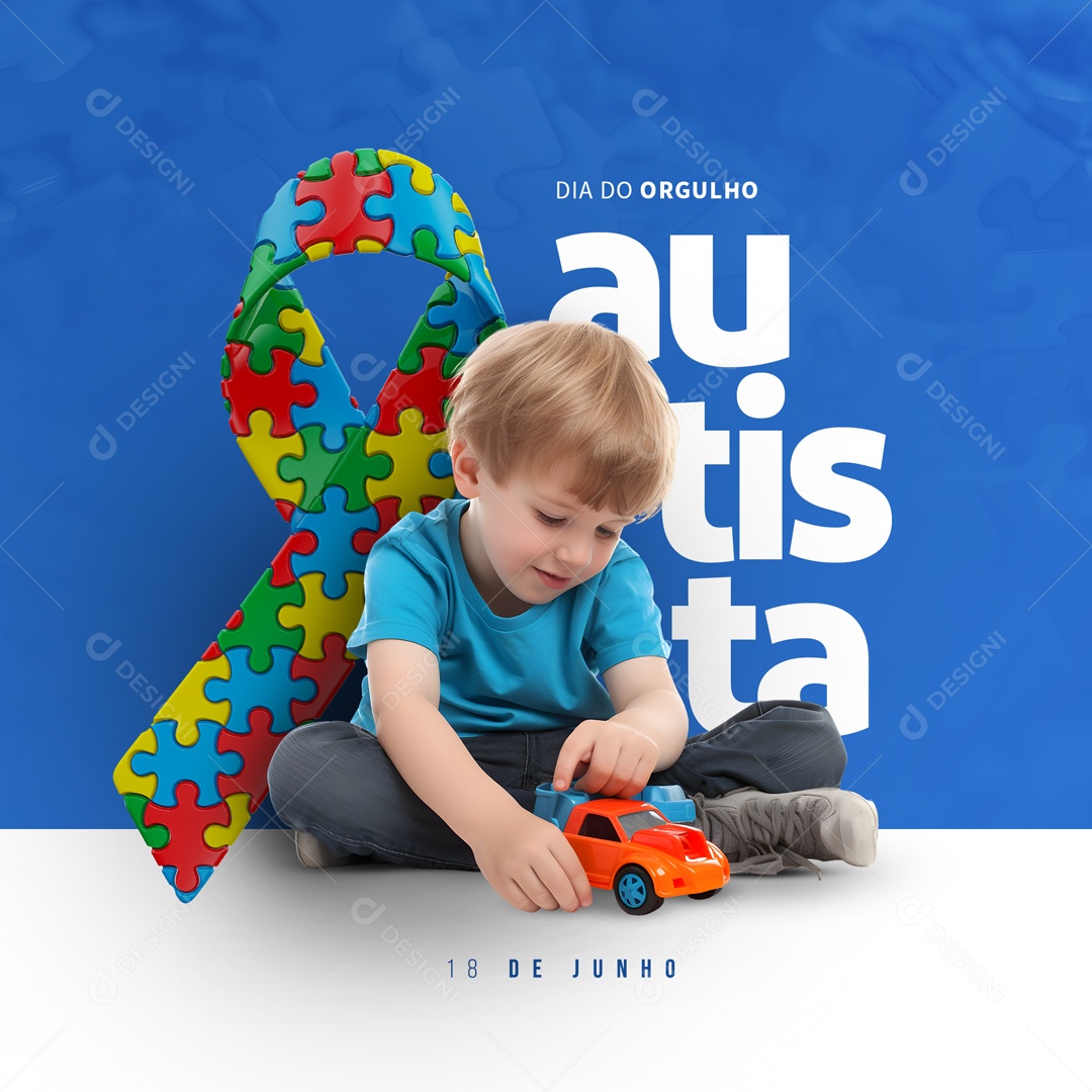 Dia Mundial Do Orgulho Autista 17 De Junho Social Media PSD Editável