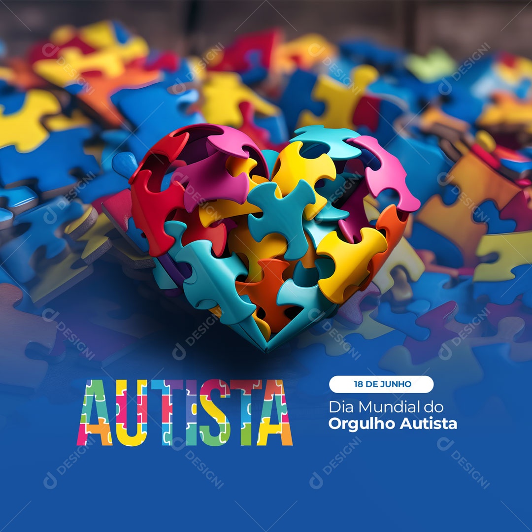 Dia Mundial Do Orgulho Autista 17 De Junho Social Media PSD Editável