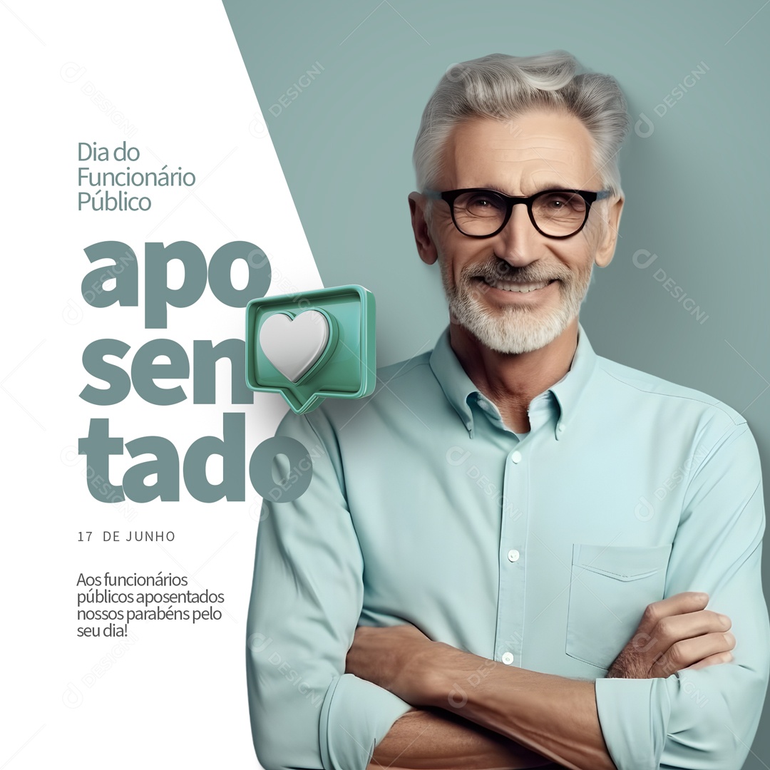 Social Media 17 De Junho Dia Do Funcionário Público Aposentado PSD Editável
