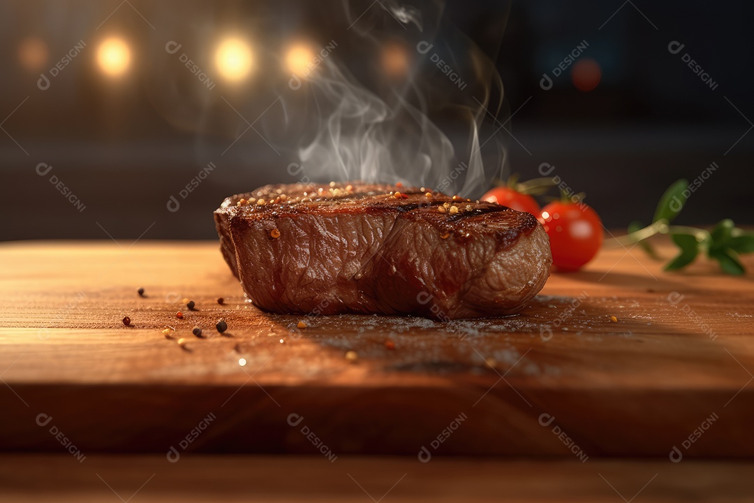 Bife Angus contra filé mal passado cozido na brasa.