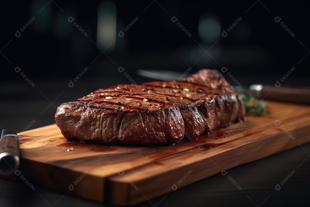 Bife Angus contra filé mal passado cozido na brasa.