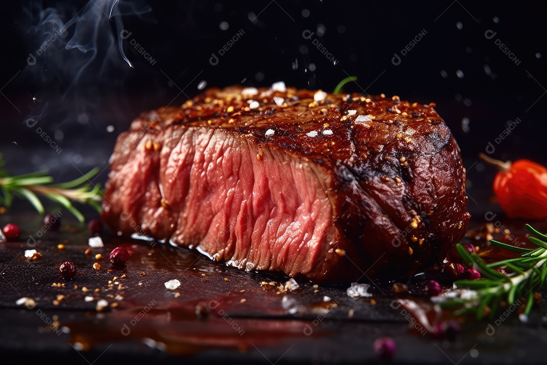 Carne de angus grelhada grelhada, bife de alcatra, bife de alcatra, fraldinha, bife ancho