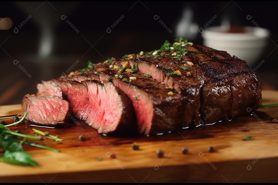 Carne de angus grelhada grelhada, bife de alcatra, bife de alcatra, fraldinha, bife ancho