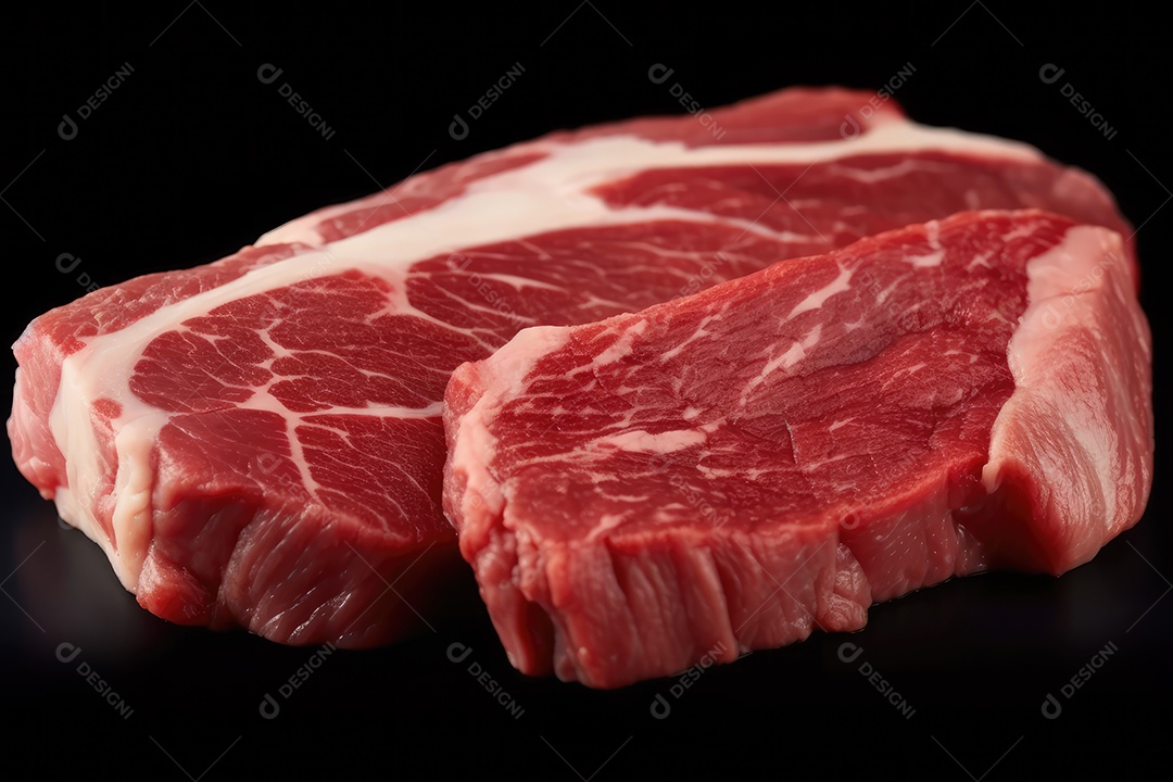 Carne fresca de angus crua para churrasco na grelha, bife de alcatra, em cima da tábua de madeira