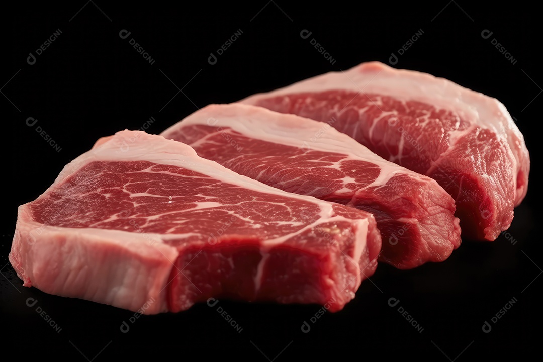 Carne fresca de angus crua para churrasco na grelha, bife de alcatra, em cima da tábua de madeira