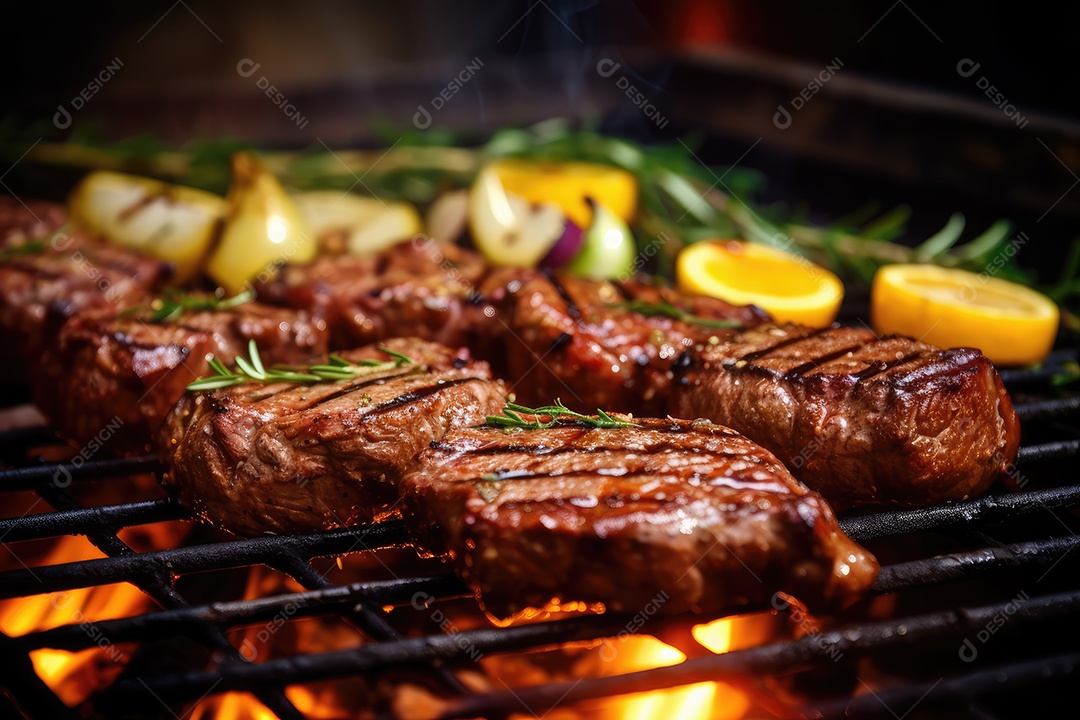 Carne de angus grelhada grelhada, bife de alcatra, bife de alcatra, bife de flanco, bife ancho