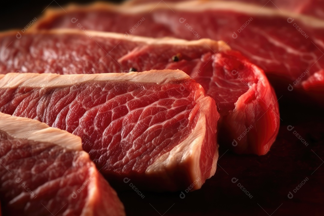 Carne fresca de angus crua para churrasco na grelha, bife de alcatra, em cima da tábua de madeira