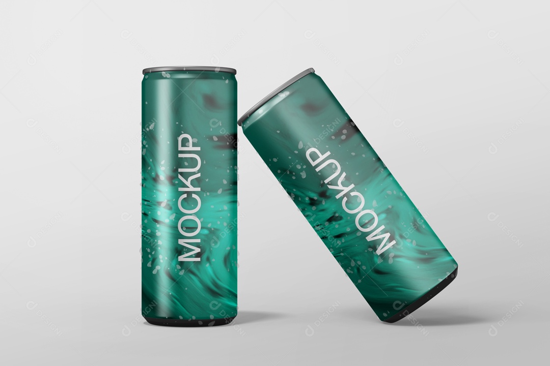 Mochup Bebida Lata PSD Editável