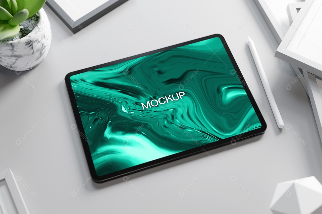 Mockup Escritório Celular Iphone PSD Editável