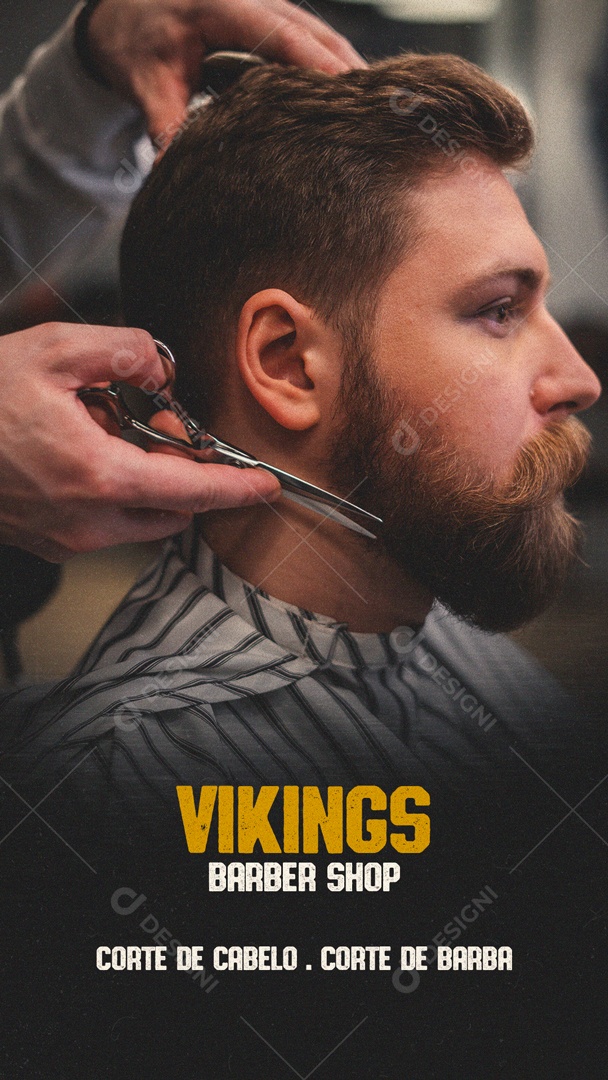 Post Story Barbearia Social Media PSD Editável Editável
