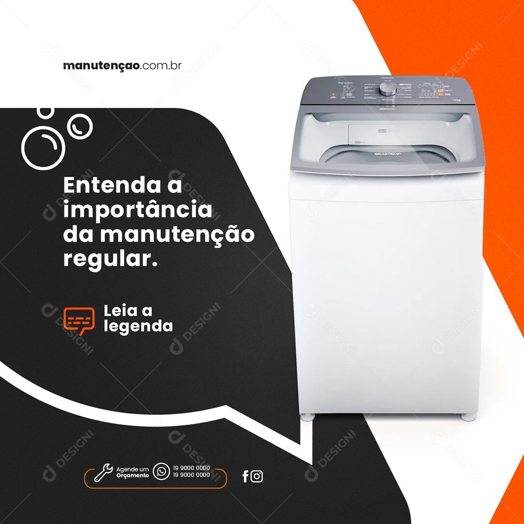 Entenda A Importância Da Manutenção Regular Consertos De Máquinas Social Media PSD Editável