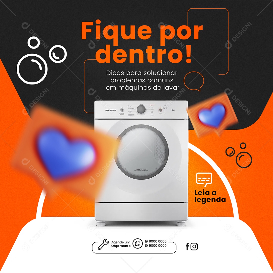 Fique Por Dentro Dicas Para Solucionar Manutenção Consertos De Máquinas Social Media PSD Editável